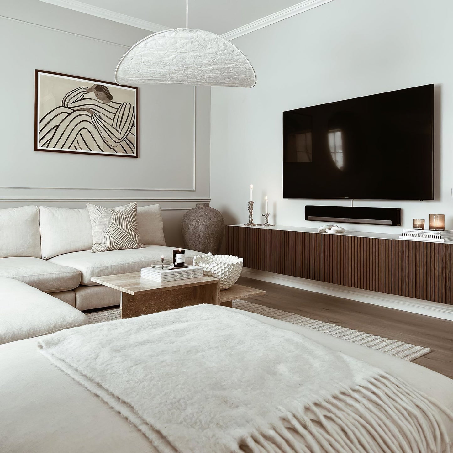 Lámpara colgante moderna con diodo emisor de luz