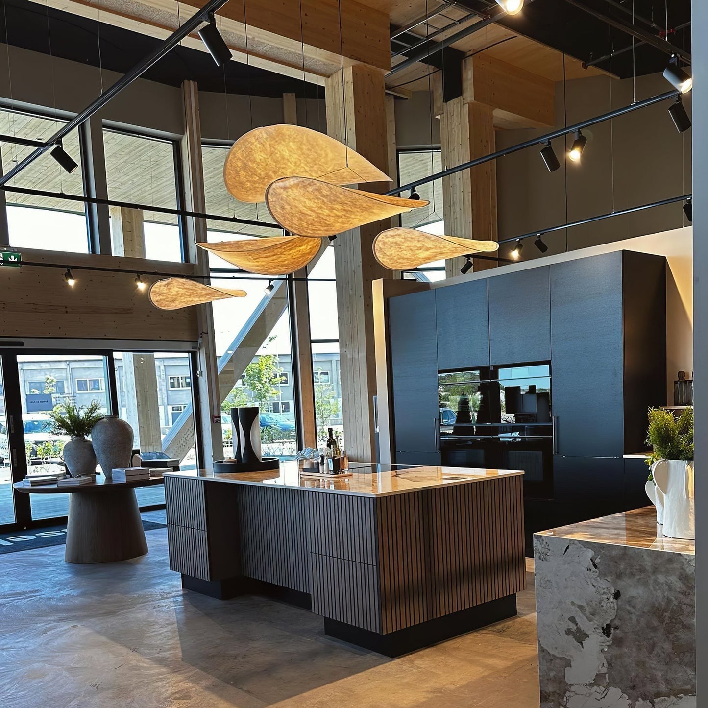 Lámpara colgante moderna con diodo emisor de luz