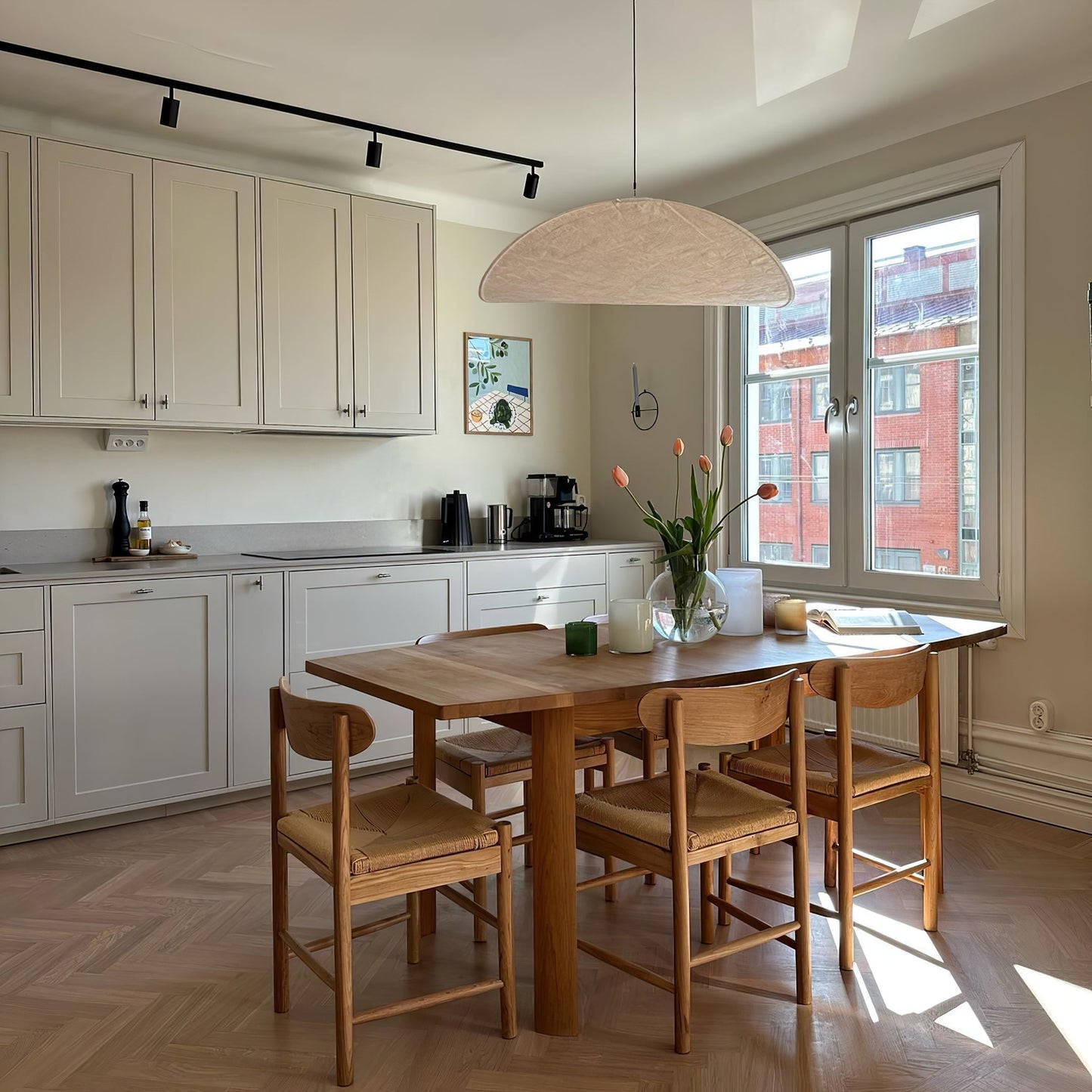 Lámpara colgante moderna con diodo emisor de luz