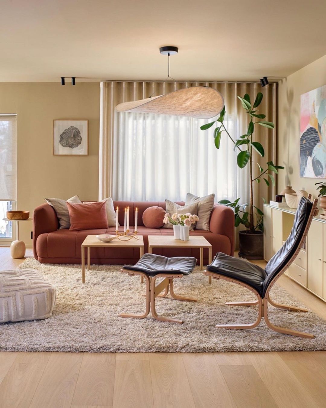 Lámpara colgante moderna con diodo emisor de luz