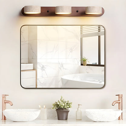 Lámpara de pared de madera y travertino