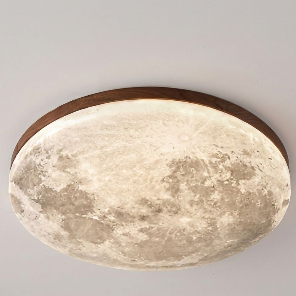Lámpara de techo Art Decó inspirada en la luna
