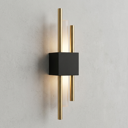 Aplique de pared vertical moderno con luz LED