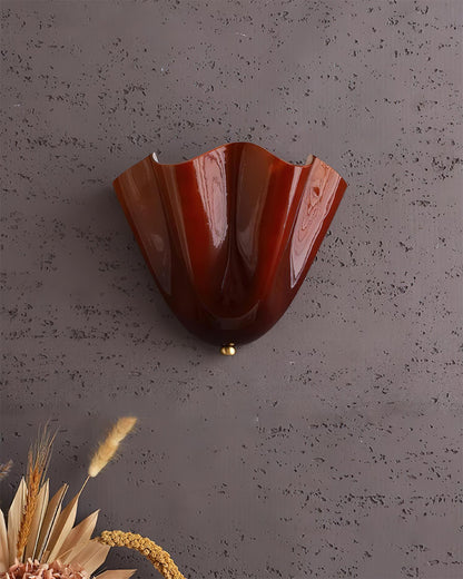 Lámpara de pared de vidrio en forma de pétalo