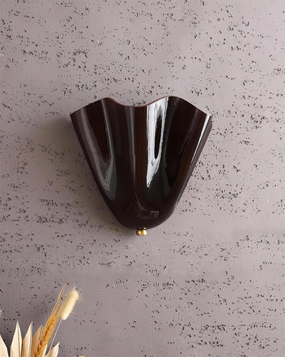 Lámpara de pared de vidrio en forma de pétalo