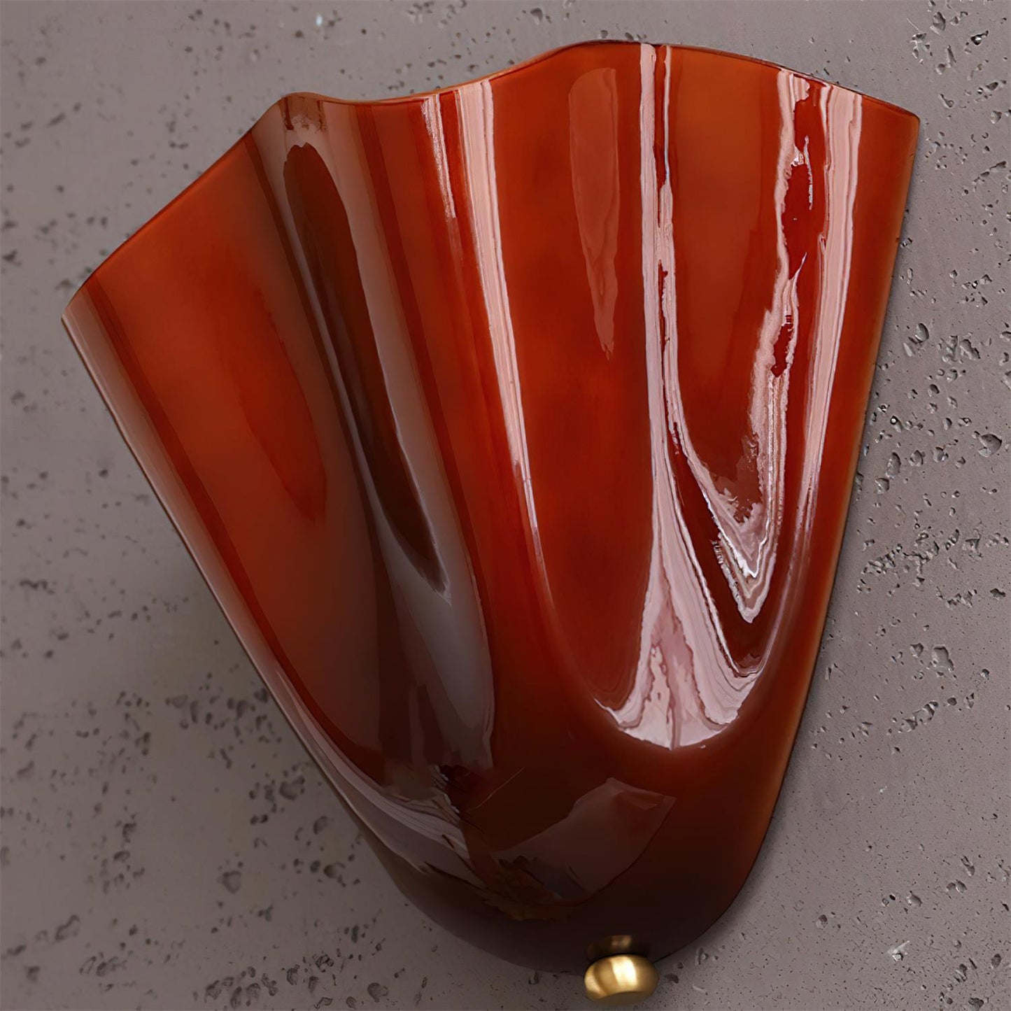 Lámpara de pared de vidrio en forma de pétalo