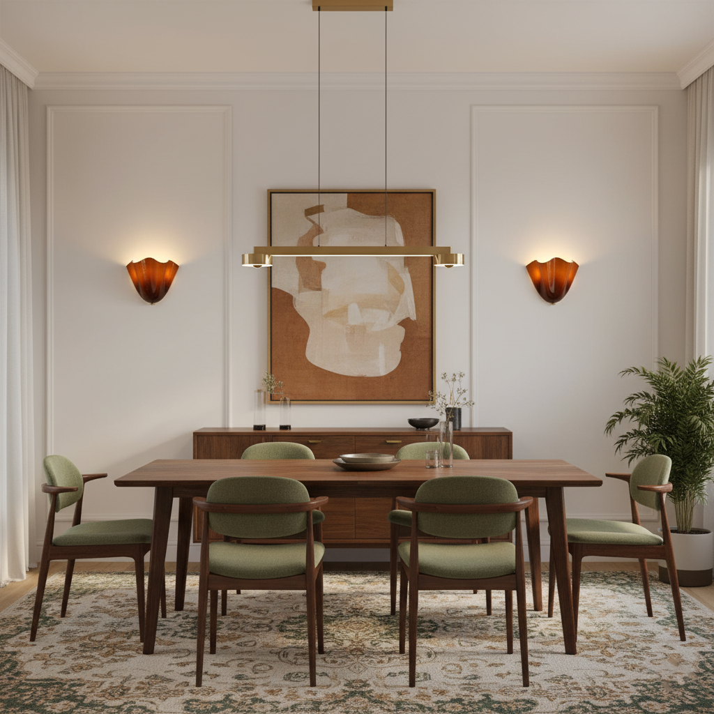 Lámpara de pared de vidrio en forma de pétalo