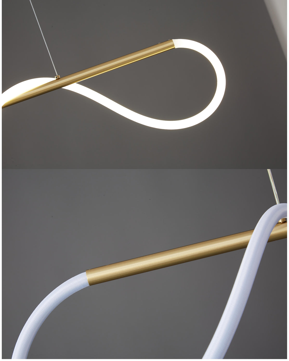Lámpara colgante LED moderna con diseño de cuerda