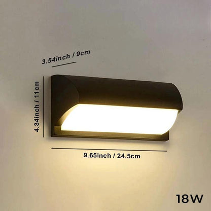 Luz de pared exterior moderna LED impermeable
