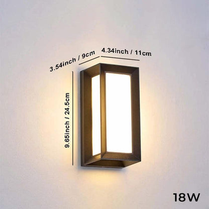 Luz de pared exterior moderna LED impermeable
