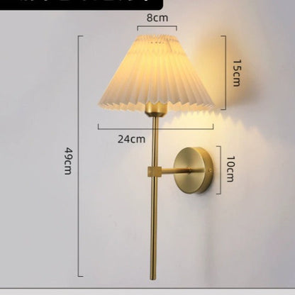 Aplique de pared de lino y bronce
