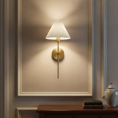 Aplique de pared de lino y bronce