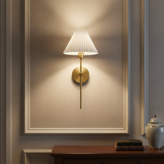 Aplique de pared de lino y bronce