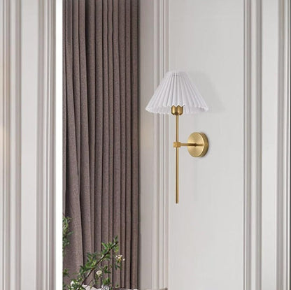 Aplique de pared de lino y bronce