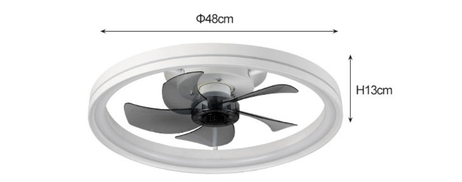 Ventilador de techo inteligente con luz LED y control remoto