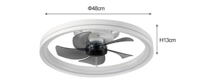 Ventilador de techo inteligente con luz LED y control remoto