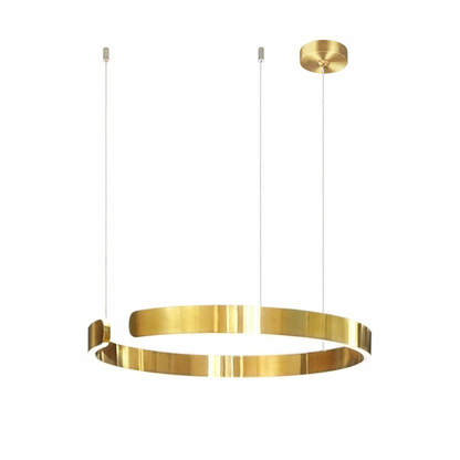 Lámpara colgante moderna de anillo LED