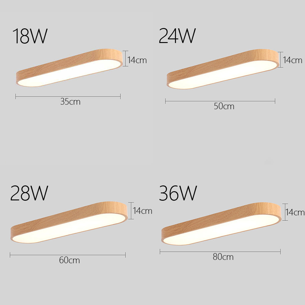 Luz de techo ovalada de acrílico con diodos emisores de luz