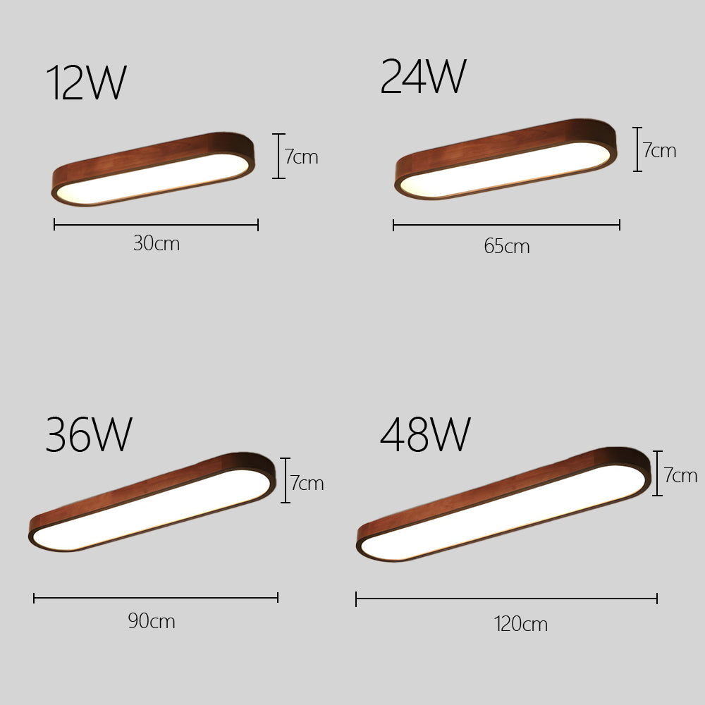 Luz de techo ovalada de acrílico con diodos emisores de luz