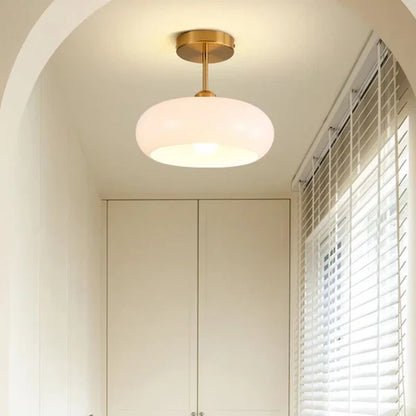Lámpara de techo Bauhaus de vidrio