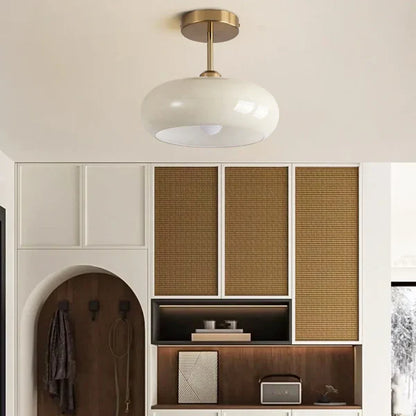 Lámpara de techo Bauhaus de vidrio