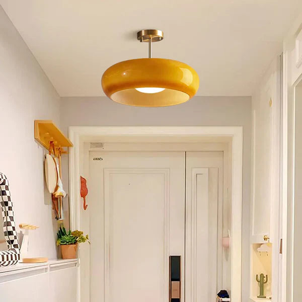 Lámpara de techo Bauhaus de vidrio