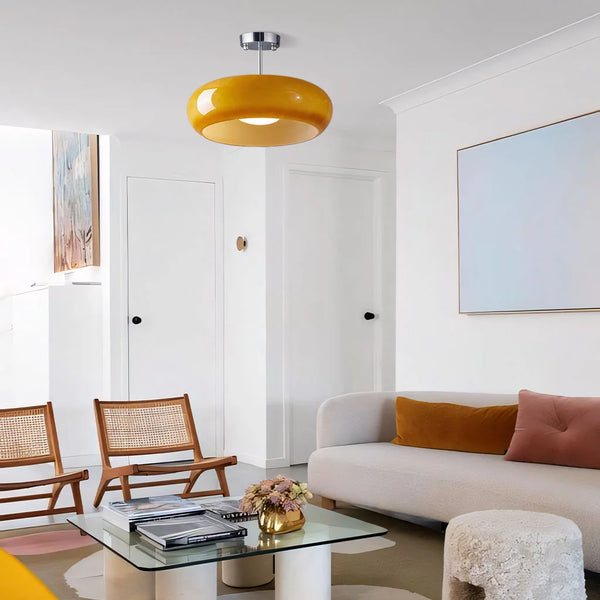 Lámpara de techo Bauhaus de vidrio