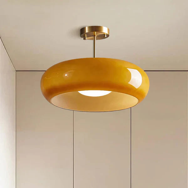Lámpara de techo Bauhaus de vidrio