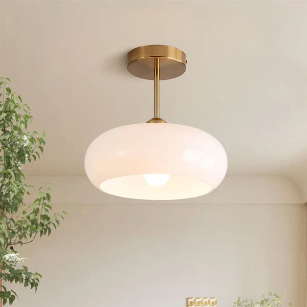 Lámpara de techo Bauhaus de vidrio
