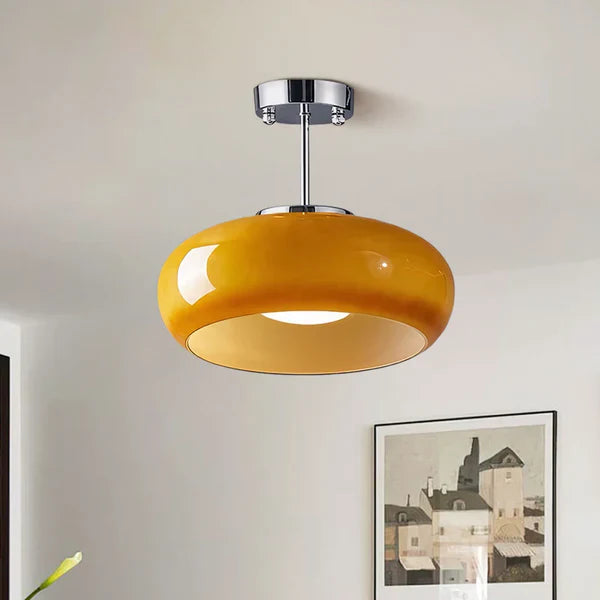 Lámpara de techo Bauhaus de vidrio