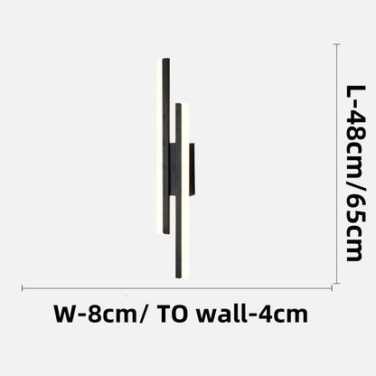 Aplique de pared largo de acrílico con luz LED