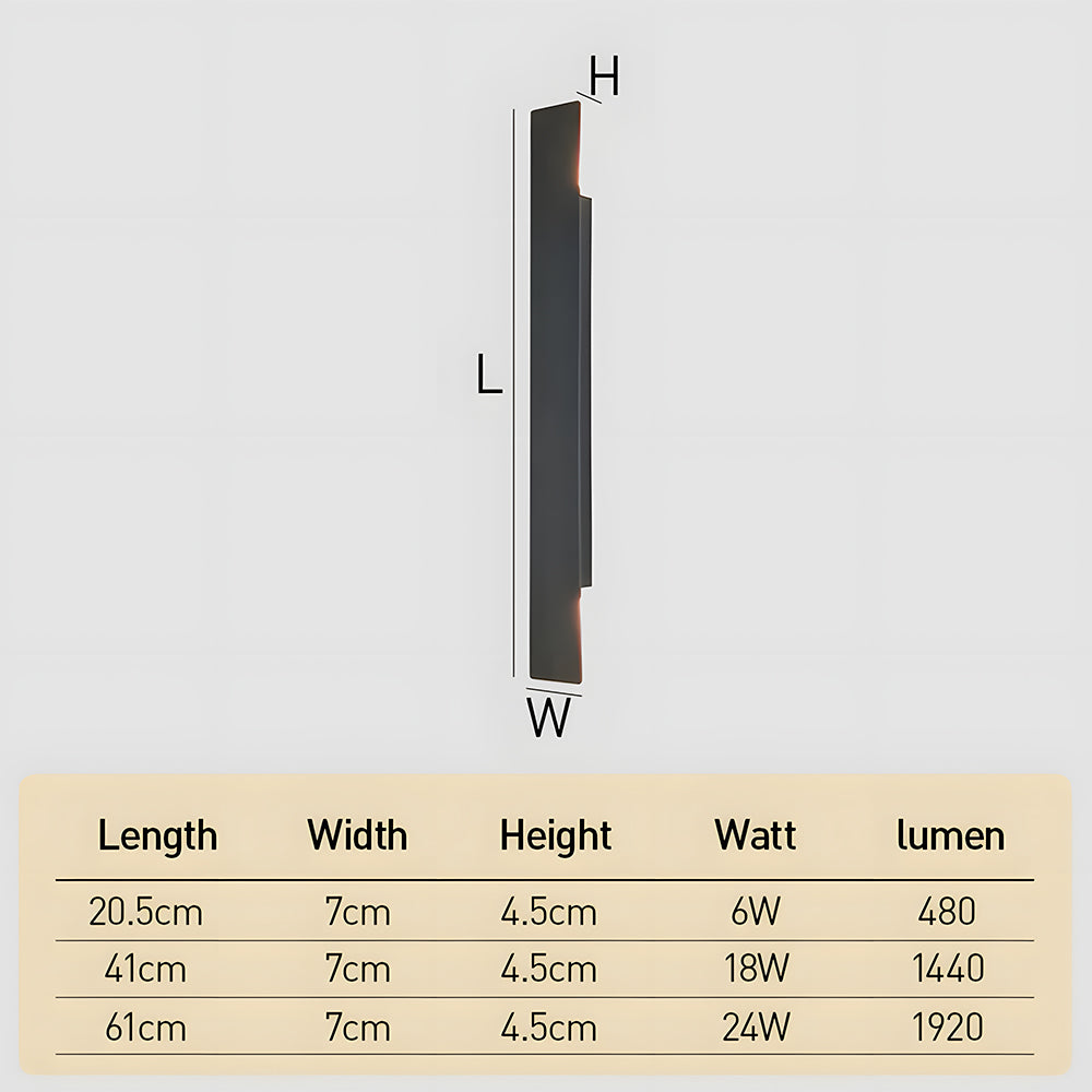 Lámpara de pared exterior moderna con luz LED