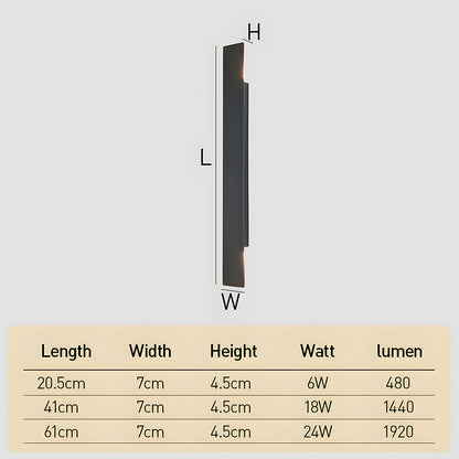 Lámpara de pared exterior moderna con luz LED
