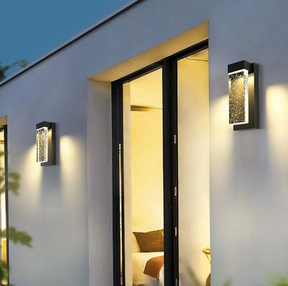 Luz de pared exterior LED de cristal burbuja