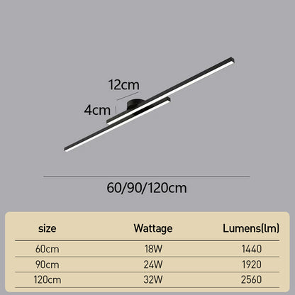 Luz de Techo Alargada de Aluminio con Diodos Emisores de Luz
