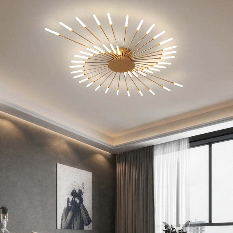 Moderne Deckenlampe im Feuerwerkslook – Dekorative Beleuchtung mit LED-Technik-Aster Selection