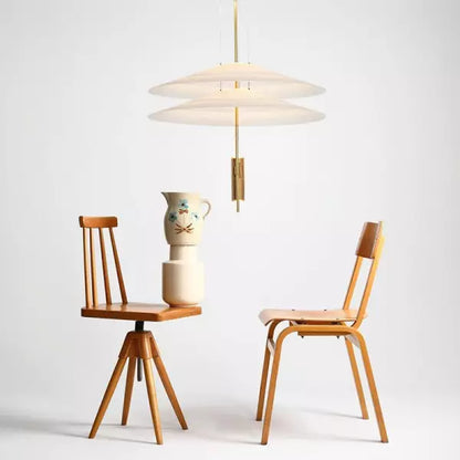 Lámpara colgante escultórica de múltiples capas