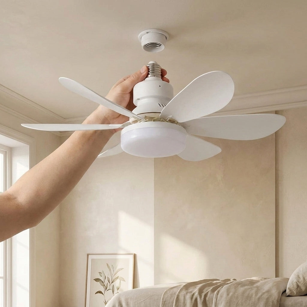 Ventilador de enchufe con luz Purry