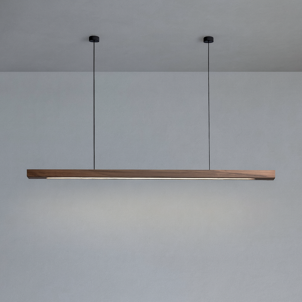 Lámpara colgante moderna de madera escandinava