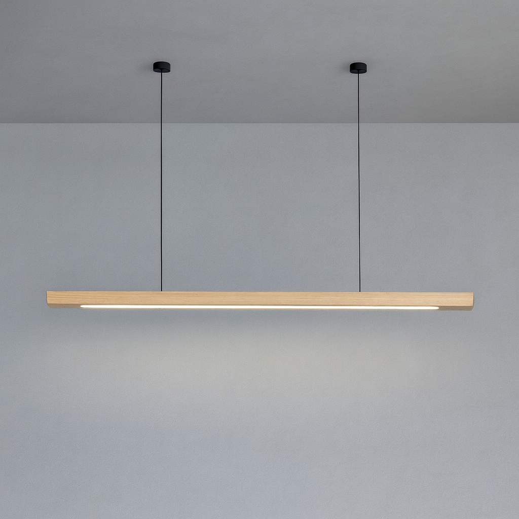 Lámpara colgante moderna de madera escandinava