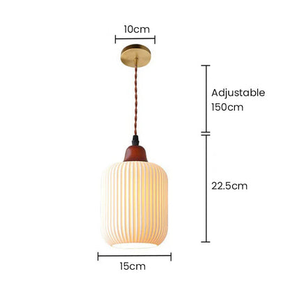 Luz artesanal de cerámica blanca