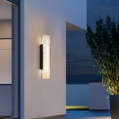 Lámpara de Pared Exterior Resplandor de Piedra