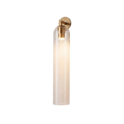 Aplique de pared con cilindro de vidrio alto