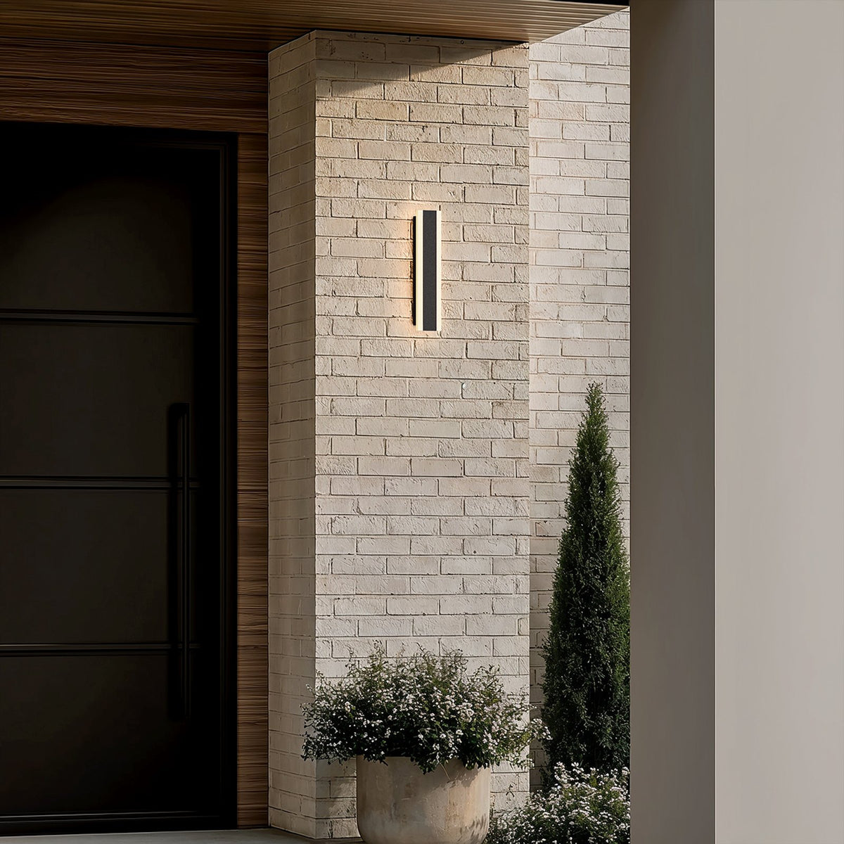 Aplique de pared exterior lineal de aluminio Zephlyn