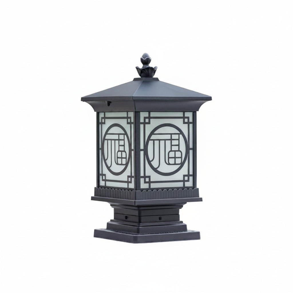 Lámpara de pie de metal Zentari Art Déco para farol