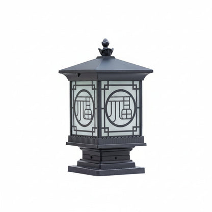 Lámpara de pie de metal Zentari Art Déco para farol