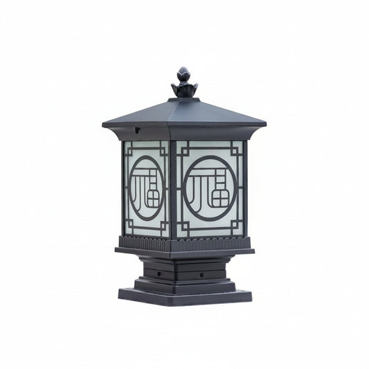 Lámpara de pie de metal Zentari Art Déco para farol