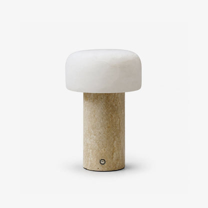 Lámpara de mesa wabi-sabi de travertino Brenvale
