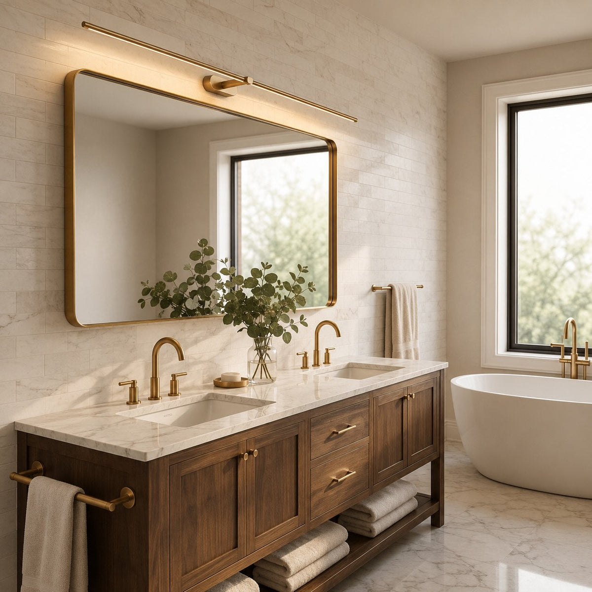 Aplique de pared ajustable con barra para tocador