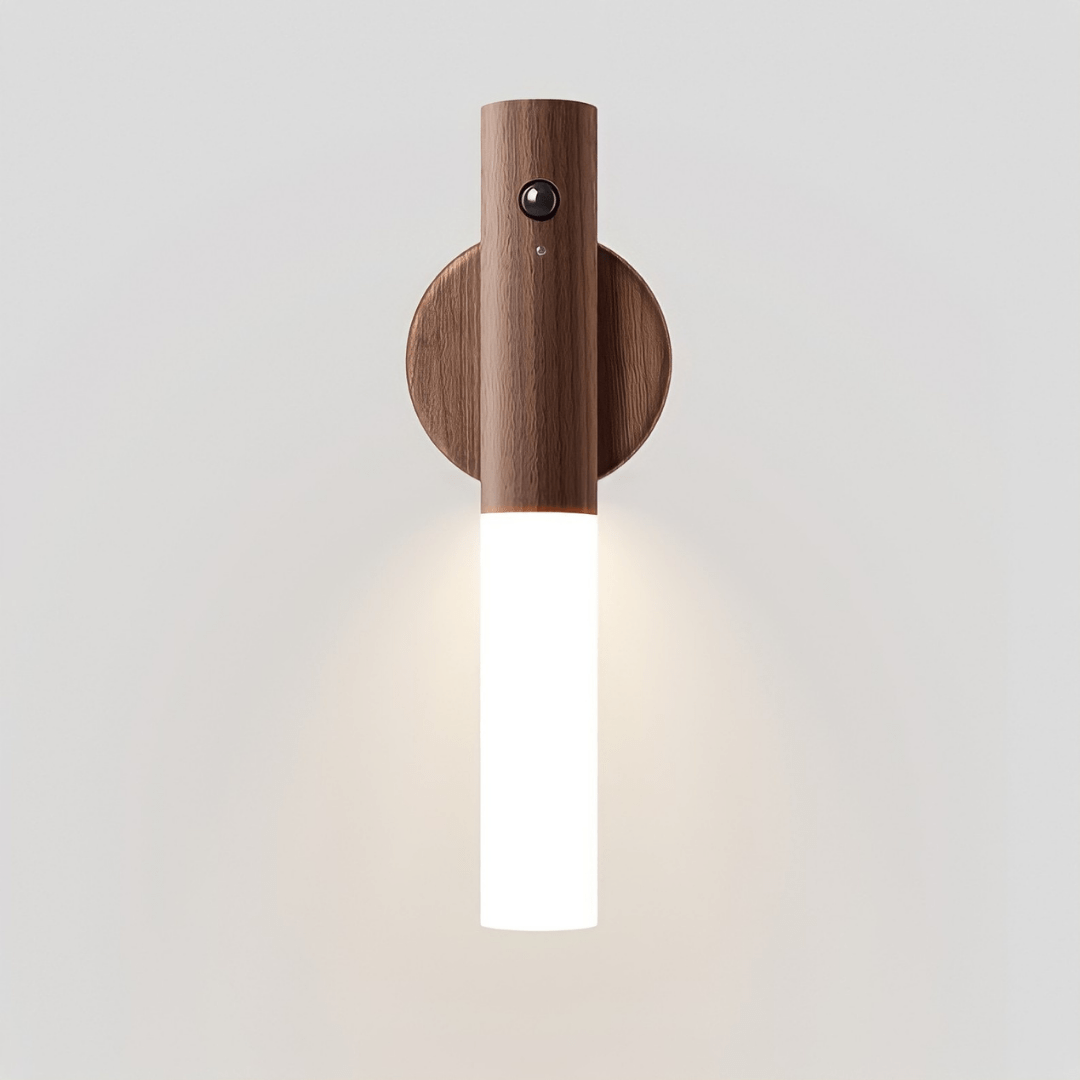 Lámpara de pared inalámbrica de madera delgada